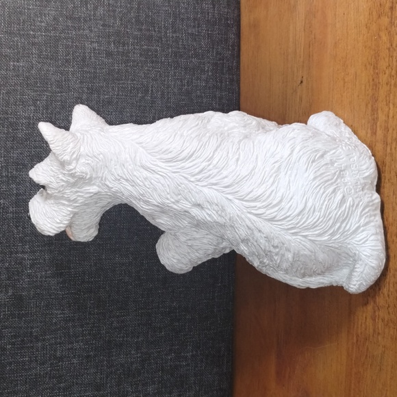 Vintage 1984 Universal Statuary Corp 316 Resin Terrier white dog statue - Picture 4 of 10